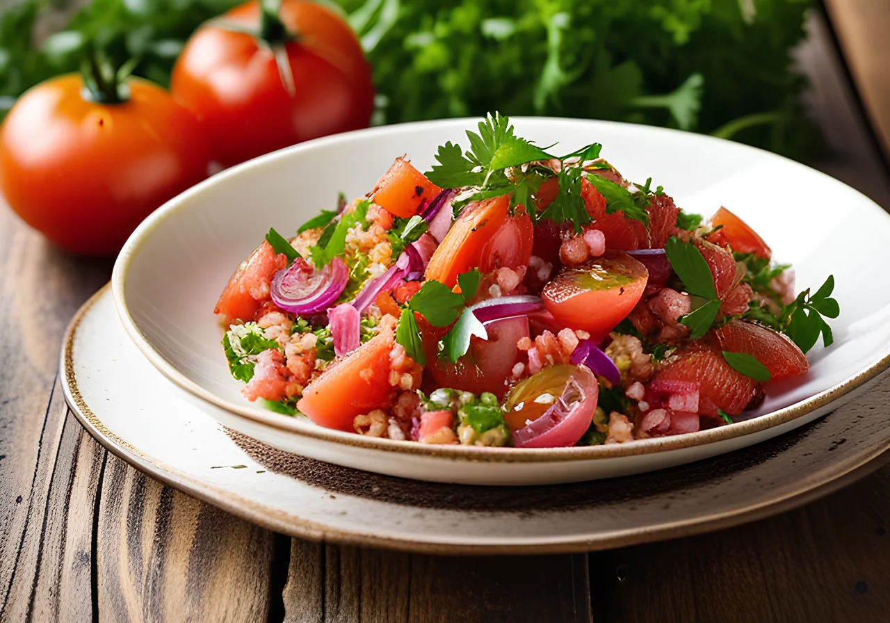Bulgur Salad Without Tomato Paste