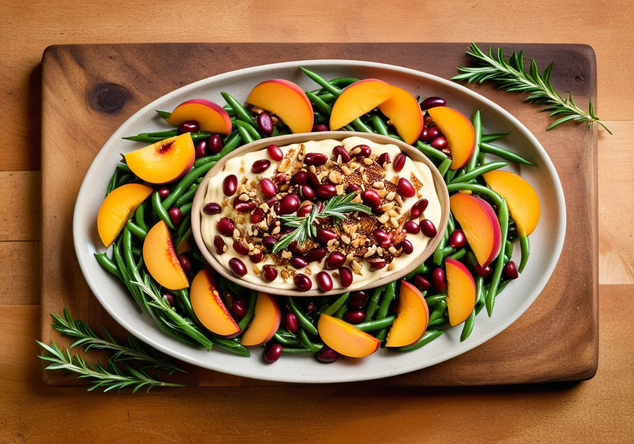 Fruity Bean Salad with Grilled Goat Cheese