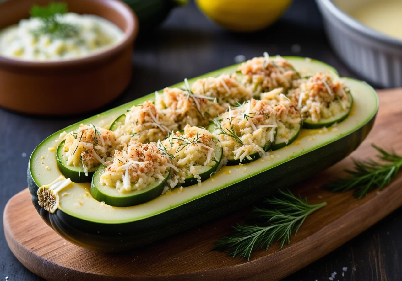 Zucchini with Crab Filling