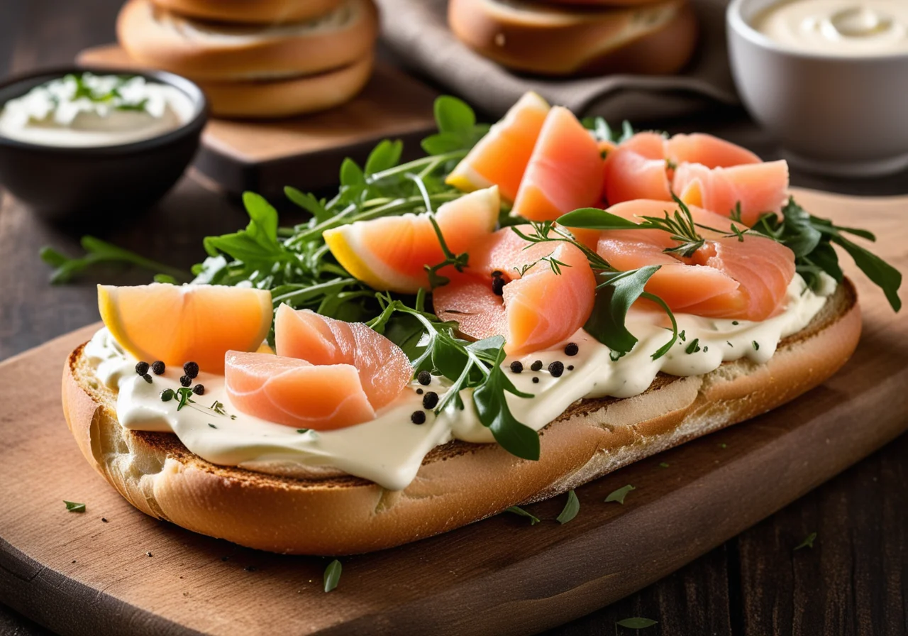 Bagel with Salmon