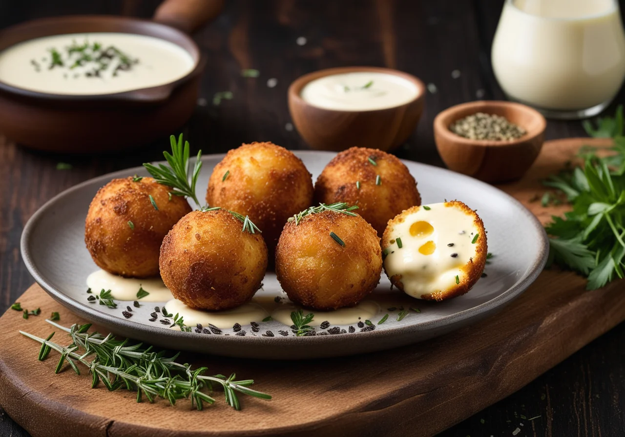Baked Sheep Cheese Balls