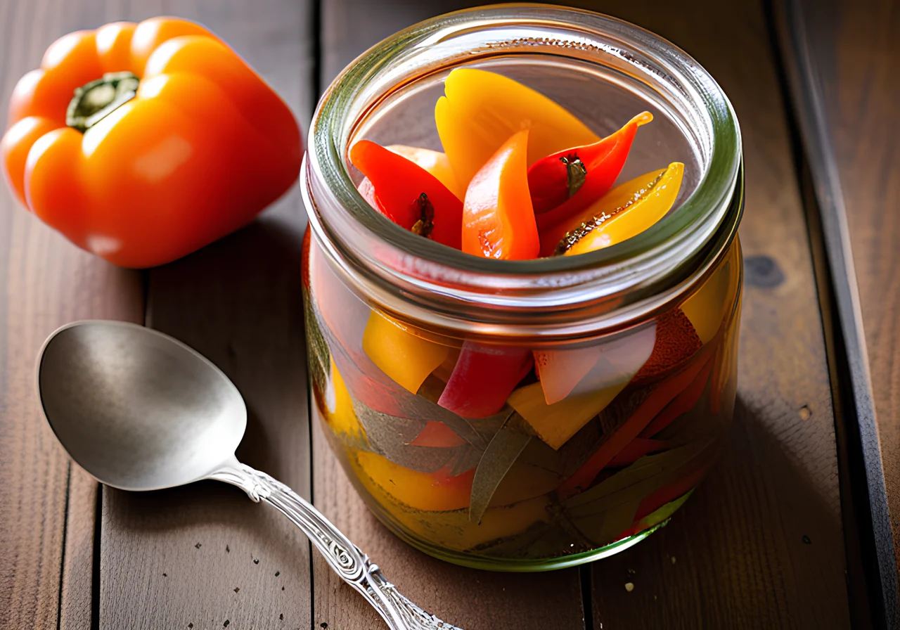 Pickled Bell Peppers in Oil