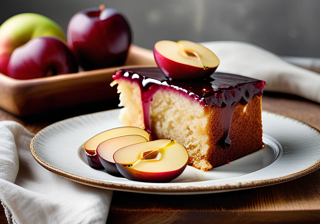 Cake with Plums and Sauerkraut