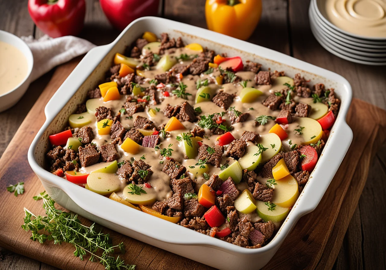 Ground Beef Casserole with Apple