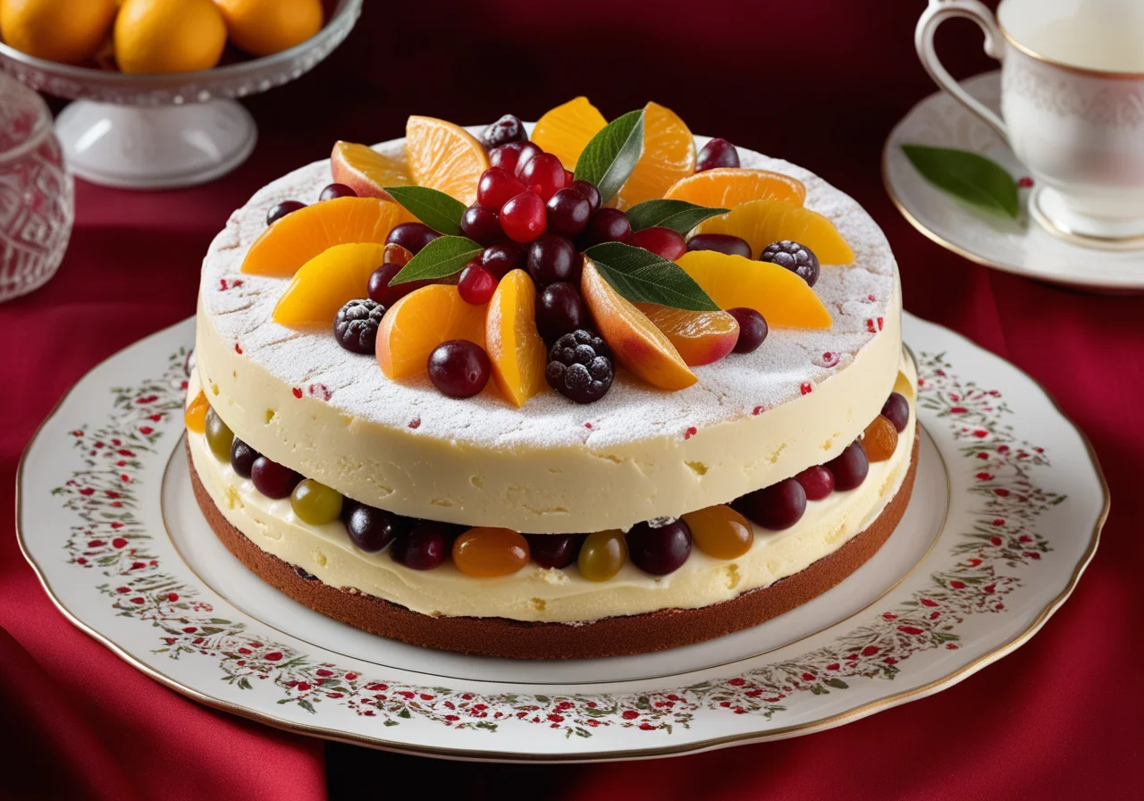 Cassata (Festive Cake with Candied Fruits, Italy)