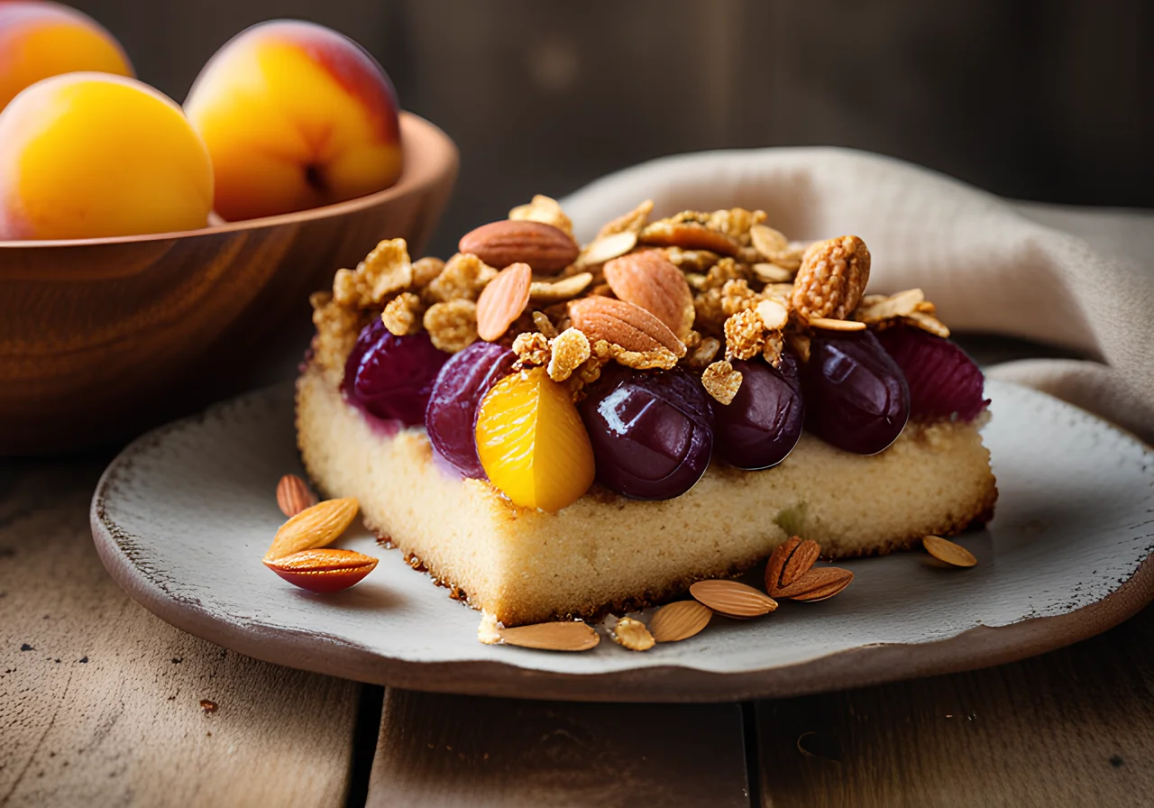 Plum Cake with Coconut Topping