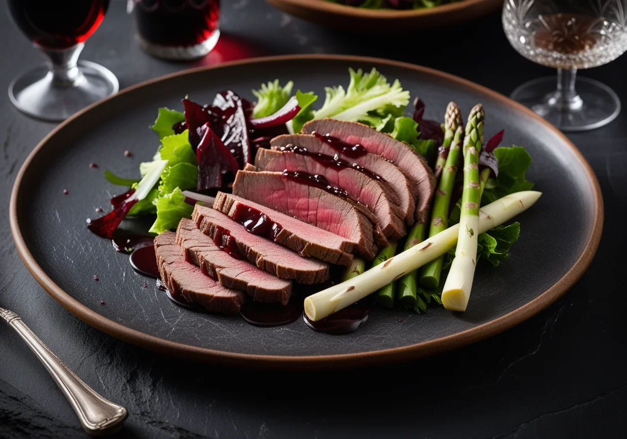 Veal Brisket with Asparagus