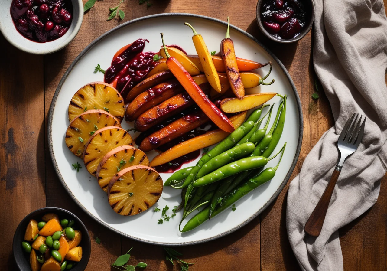 Glazed Carrots with Sugar Snap Peas and Potatoes