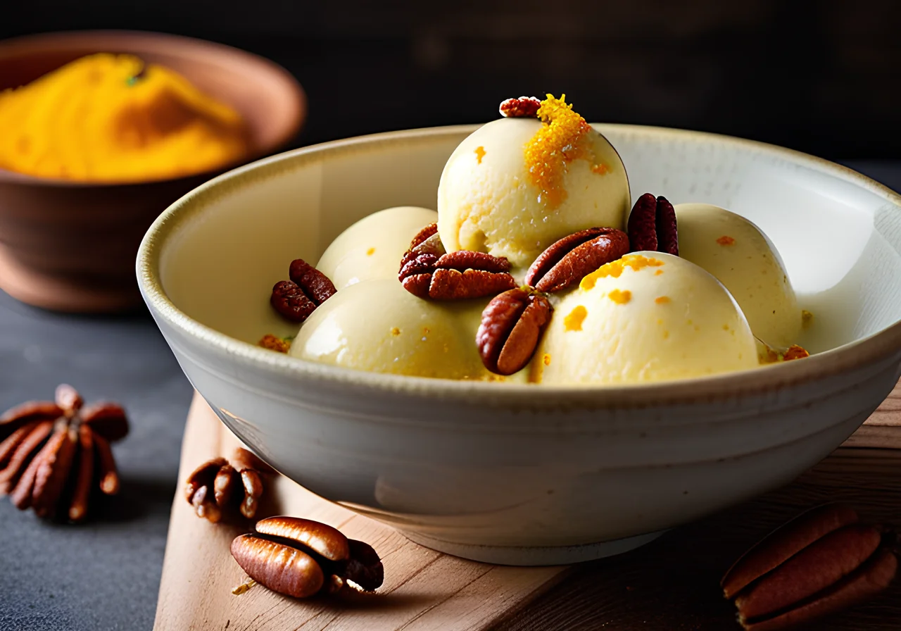 Indian Yogurt Ice Cream with Saffron