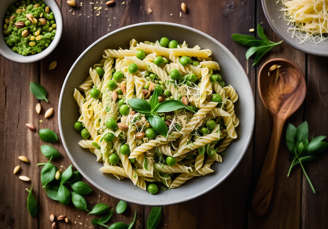 Pasta Salad with Peas and Pistachios