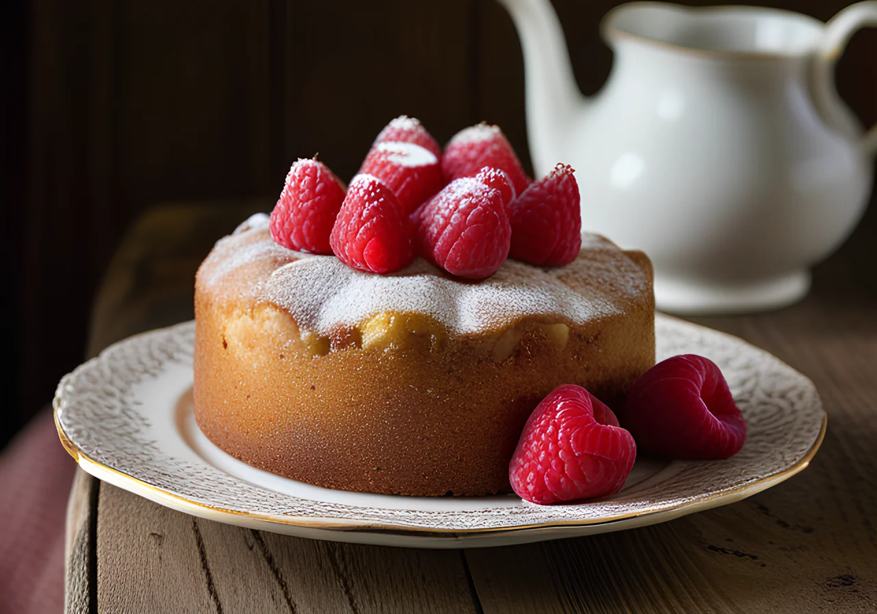 Apple and Raspberry Cake