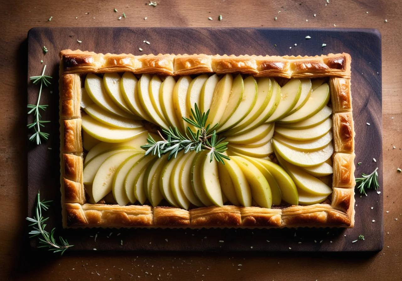 Pear puff pastry tarts