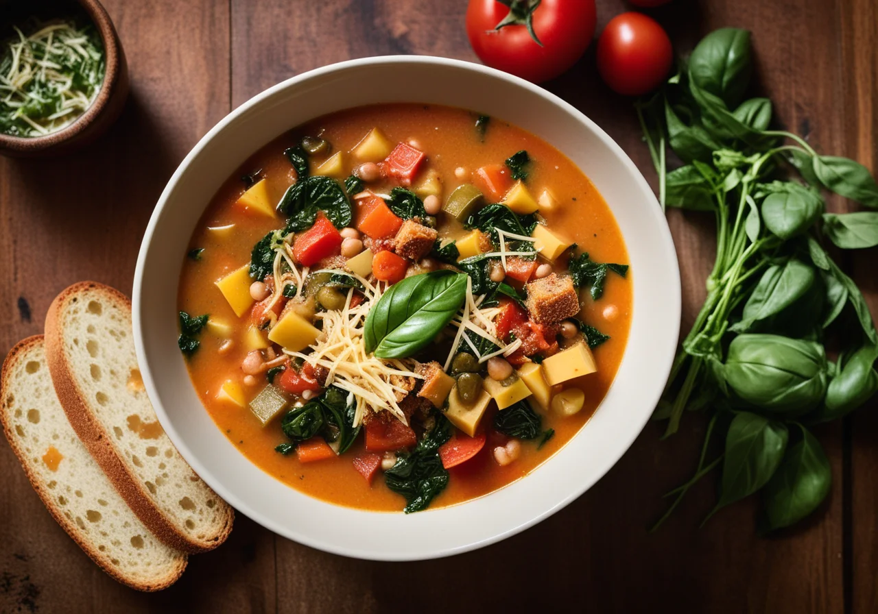 Italian Vegetable Soup with White Bread (Ribollita)