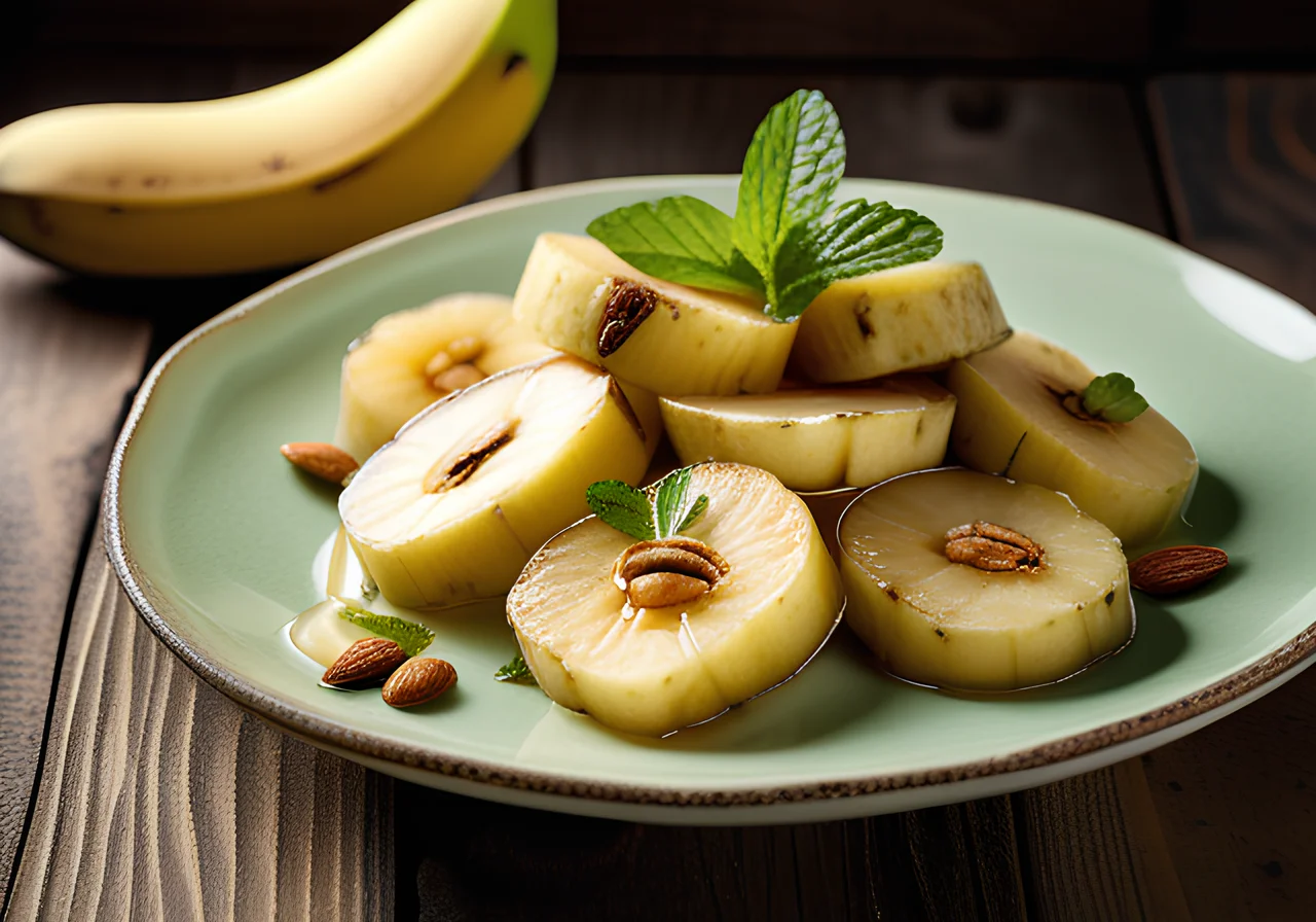 Fried Bananas with Almonds