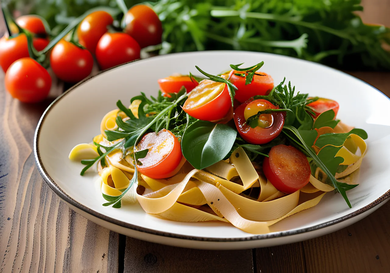 Tagliatelle with Marinated Salmon