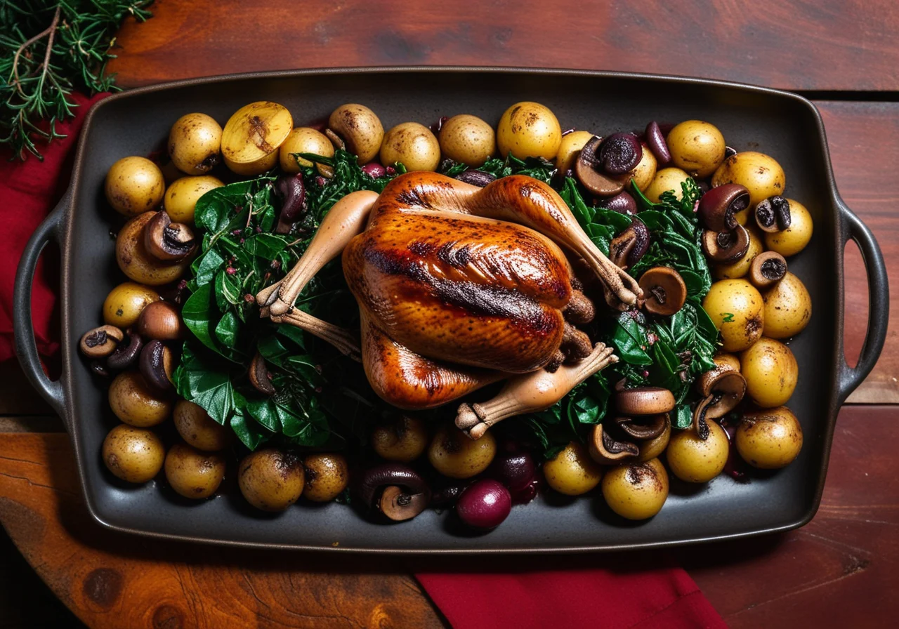 Quail with Autumn Vegetable Stuffing