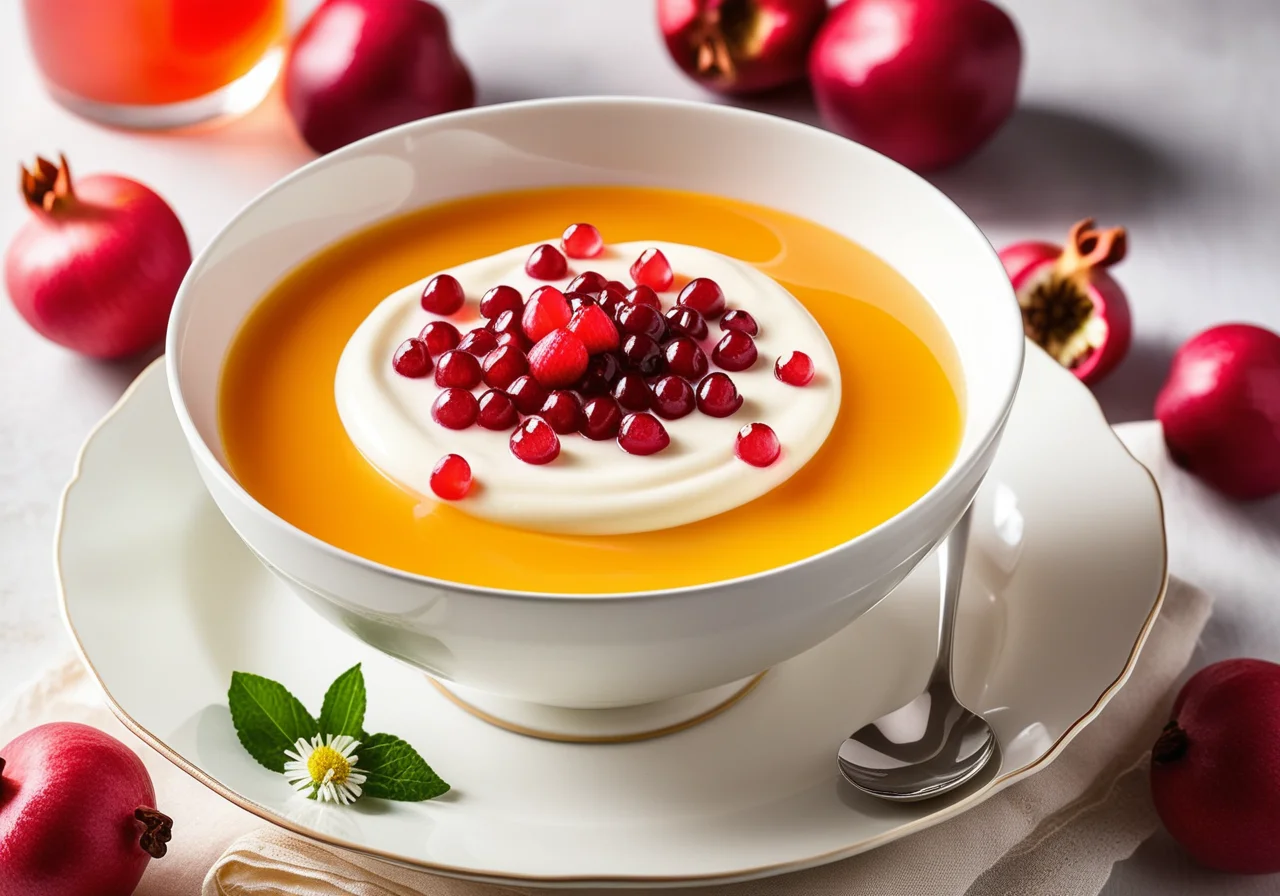 Fruit Soup with Quark Cream
