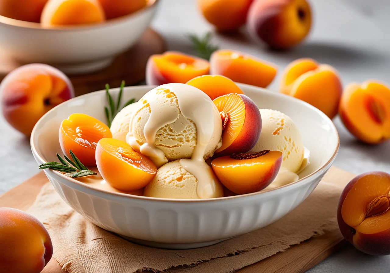 Ice with Warm Apricots
