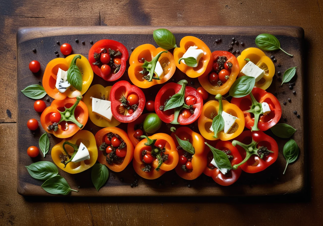 Paprika-Tomato Salad with Mozzarella