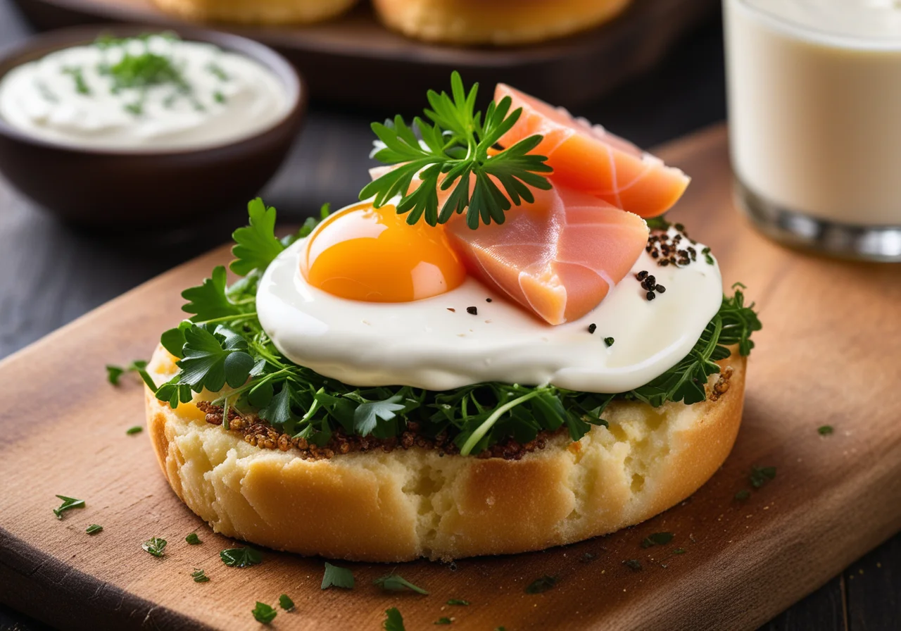 Corn Patties with Salmon