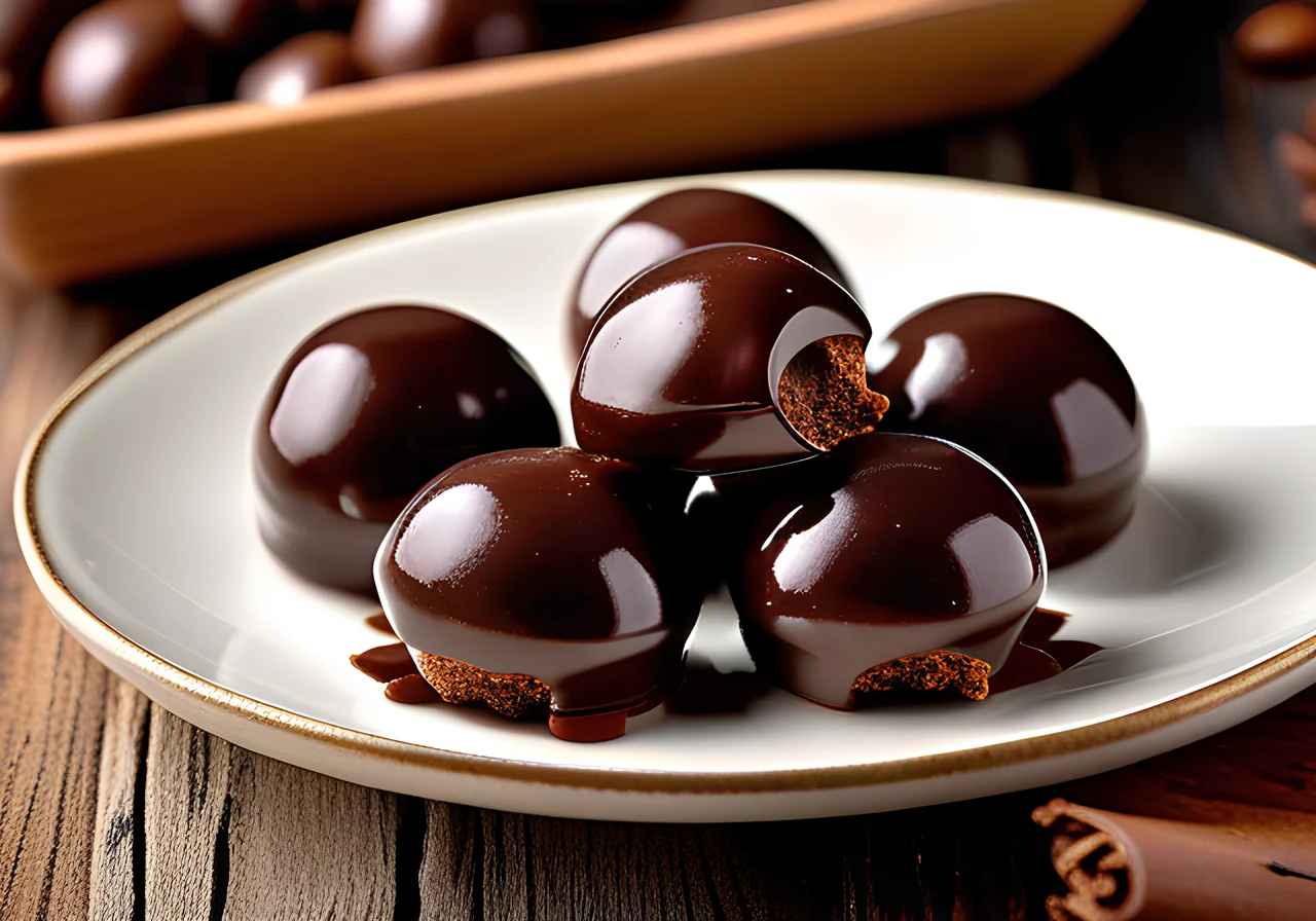 Vegan Chocolate Pralines with Glaze