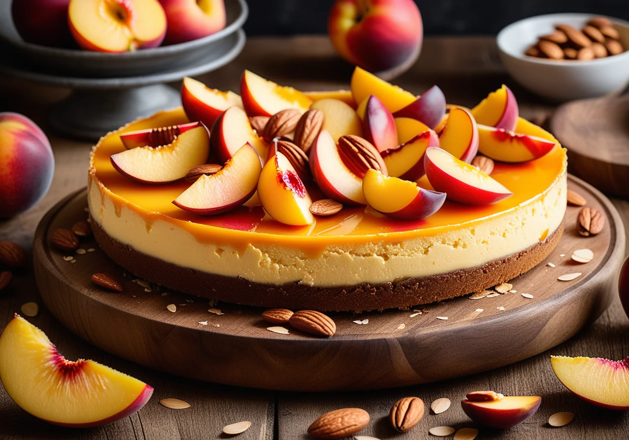 Cheesecake with Nectarines