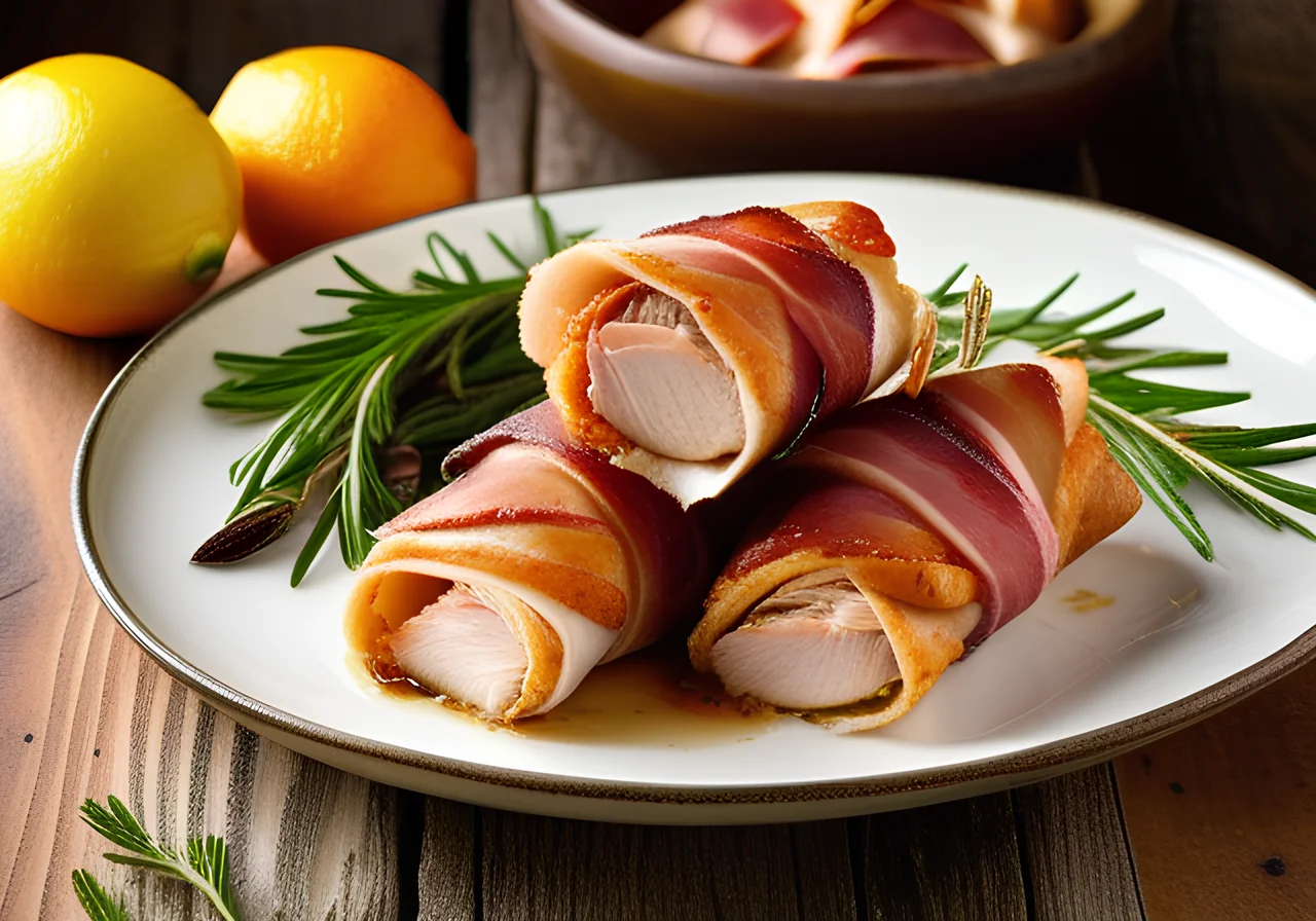 Chicken Breast Rolls with Bacon