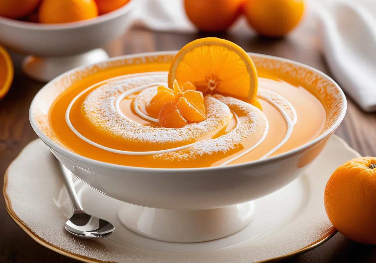 Orange Dessert with Vanilla Cream