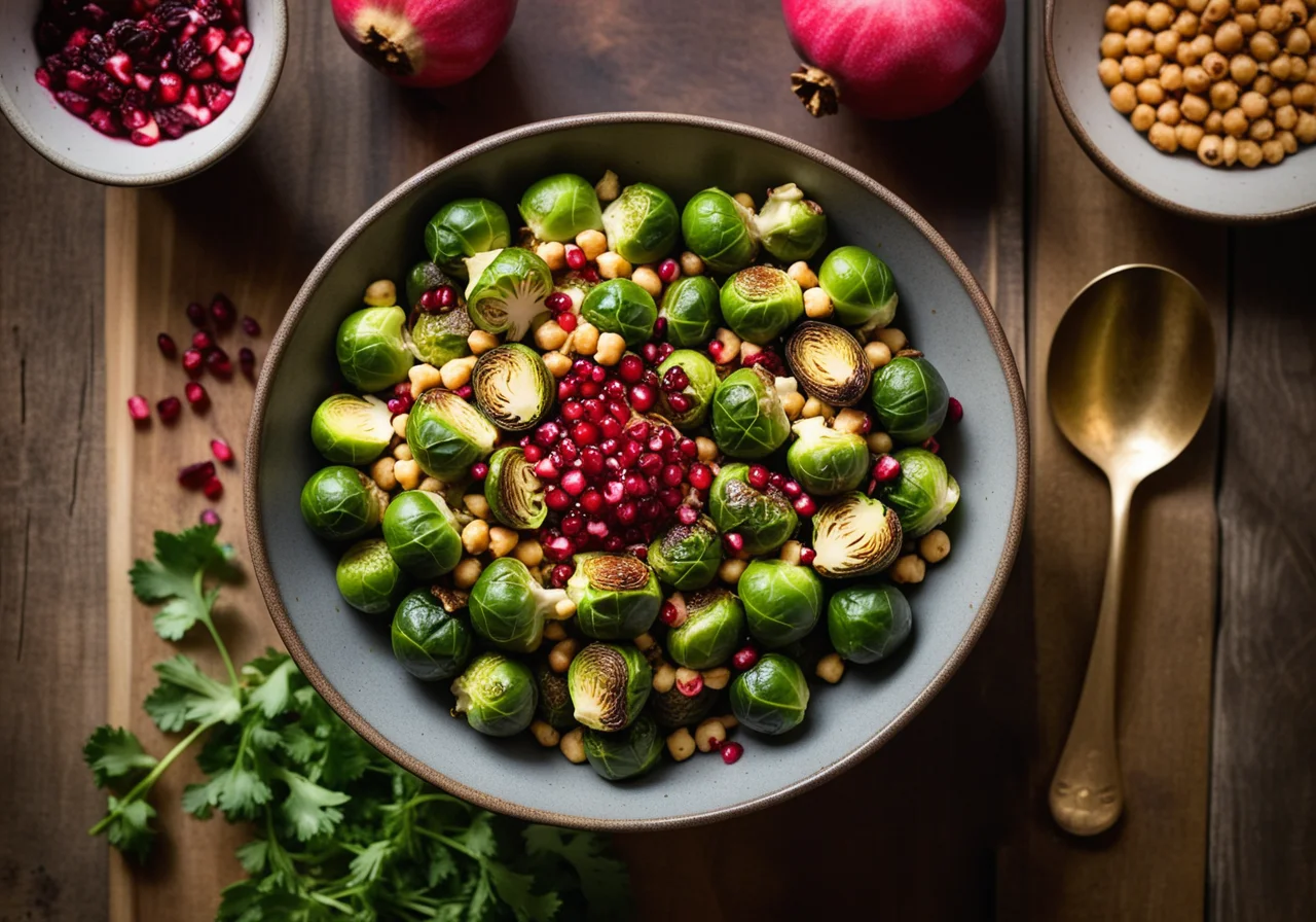 Brussels Sprouts Chickpea Salad