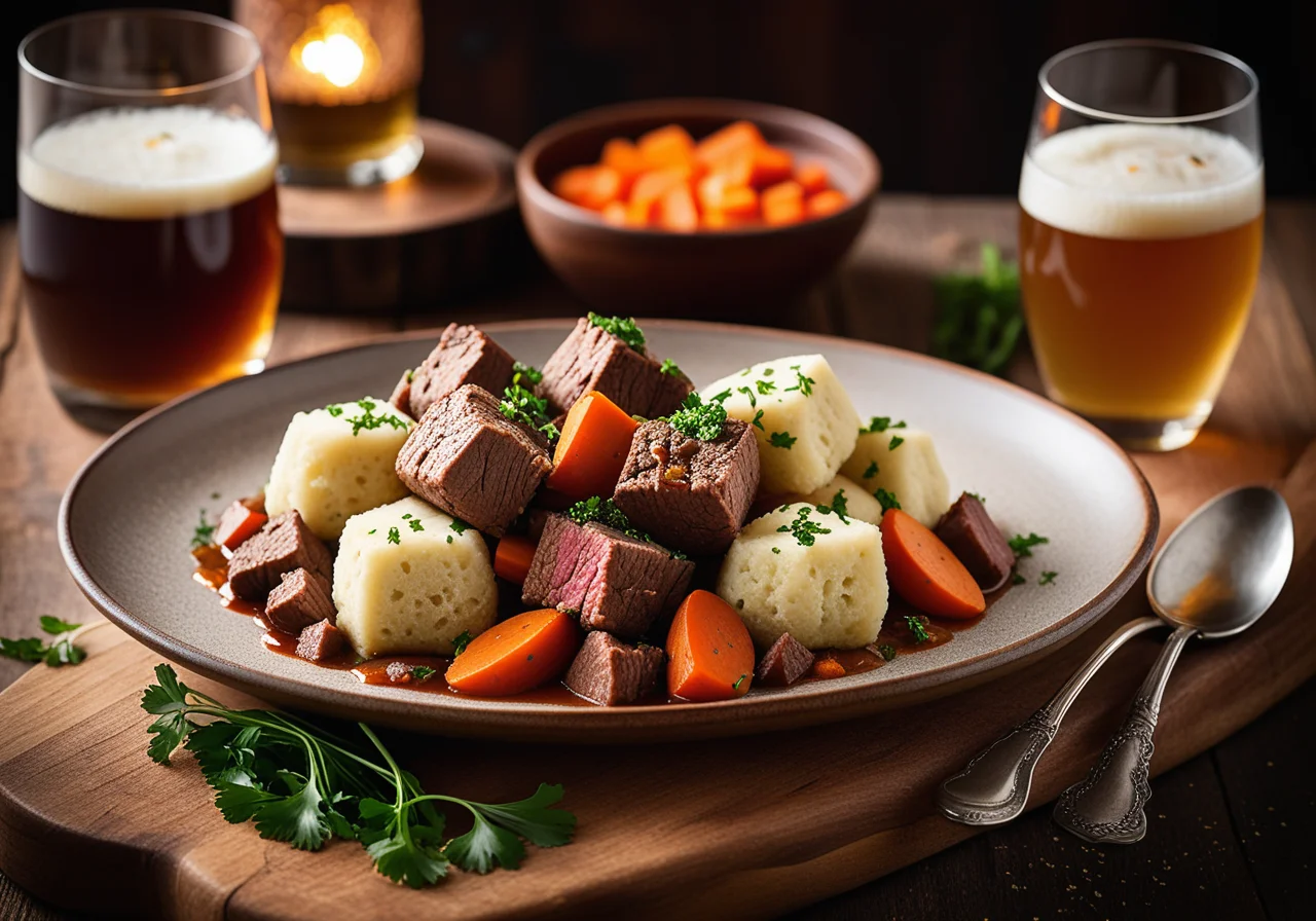 Beef Stew with Bread Dumplings