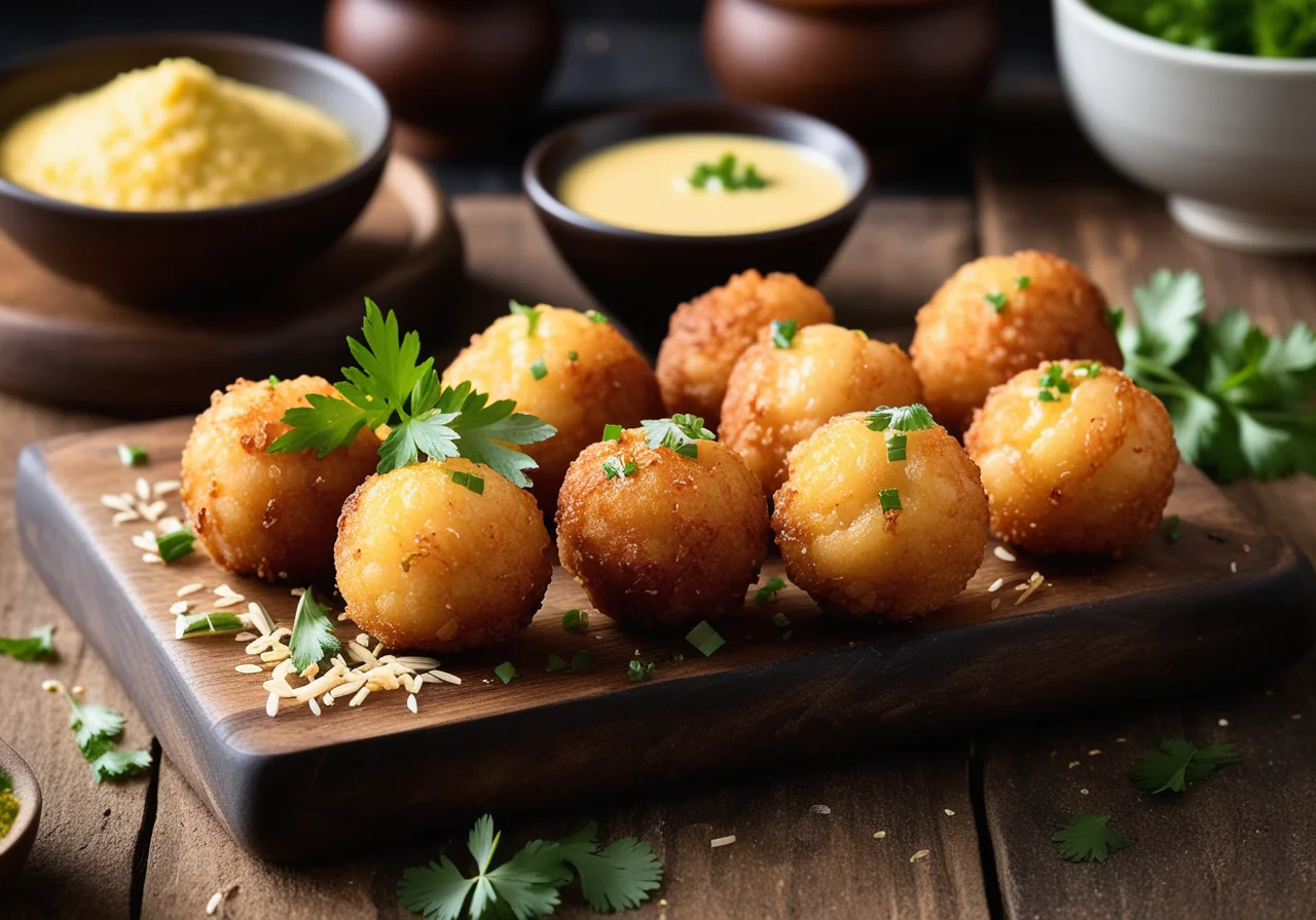 Baked Rice Balls with Shrimp