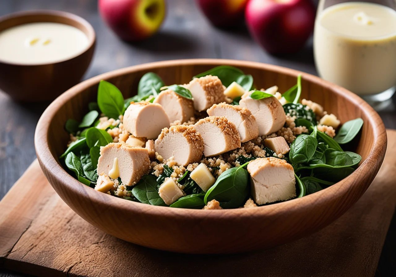 Quinoa Salad with Chicken Breast and Apple