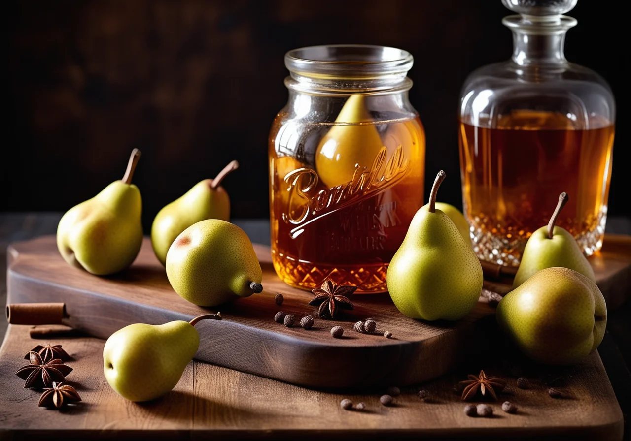 Whisky-Preserved Pears