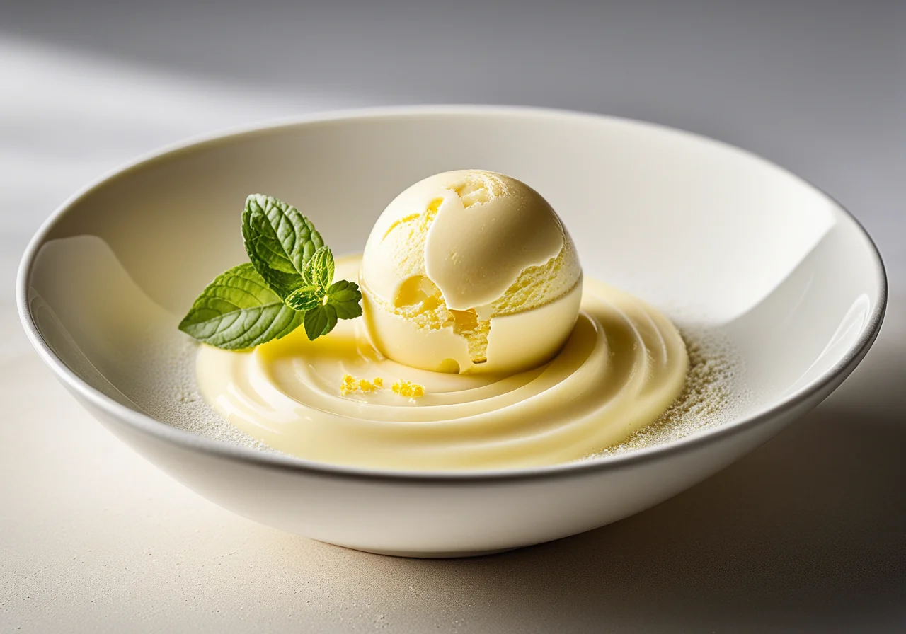 Lemon Ice Cream in Lemon