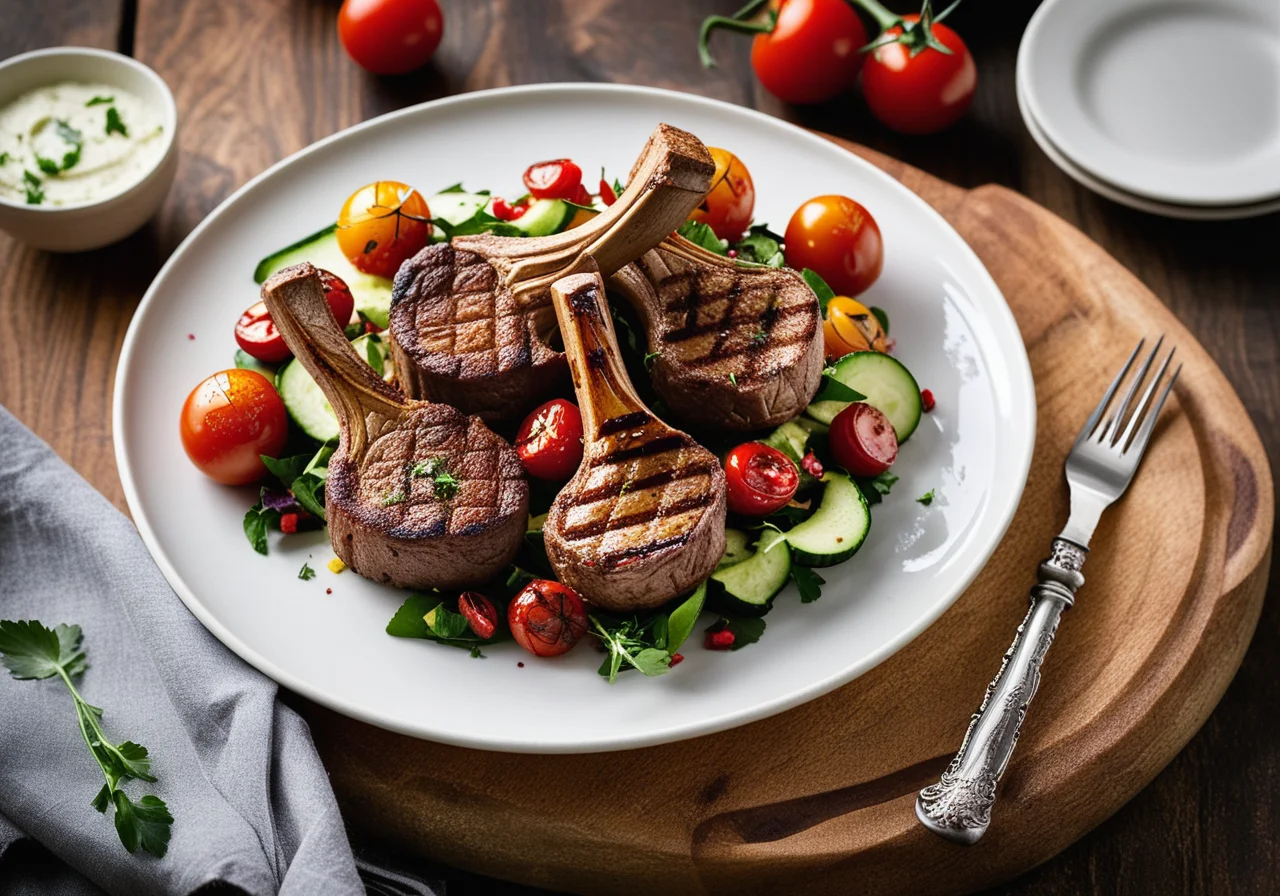 Grilled Lamb Chops with Fattoush