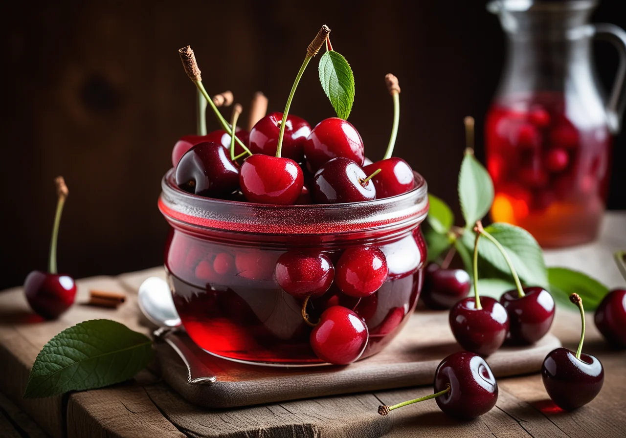 Pickled Vinegar Cherries
