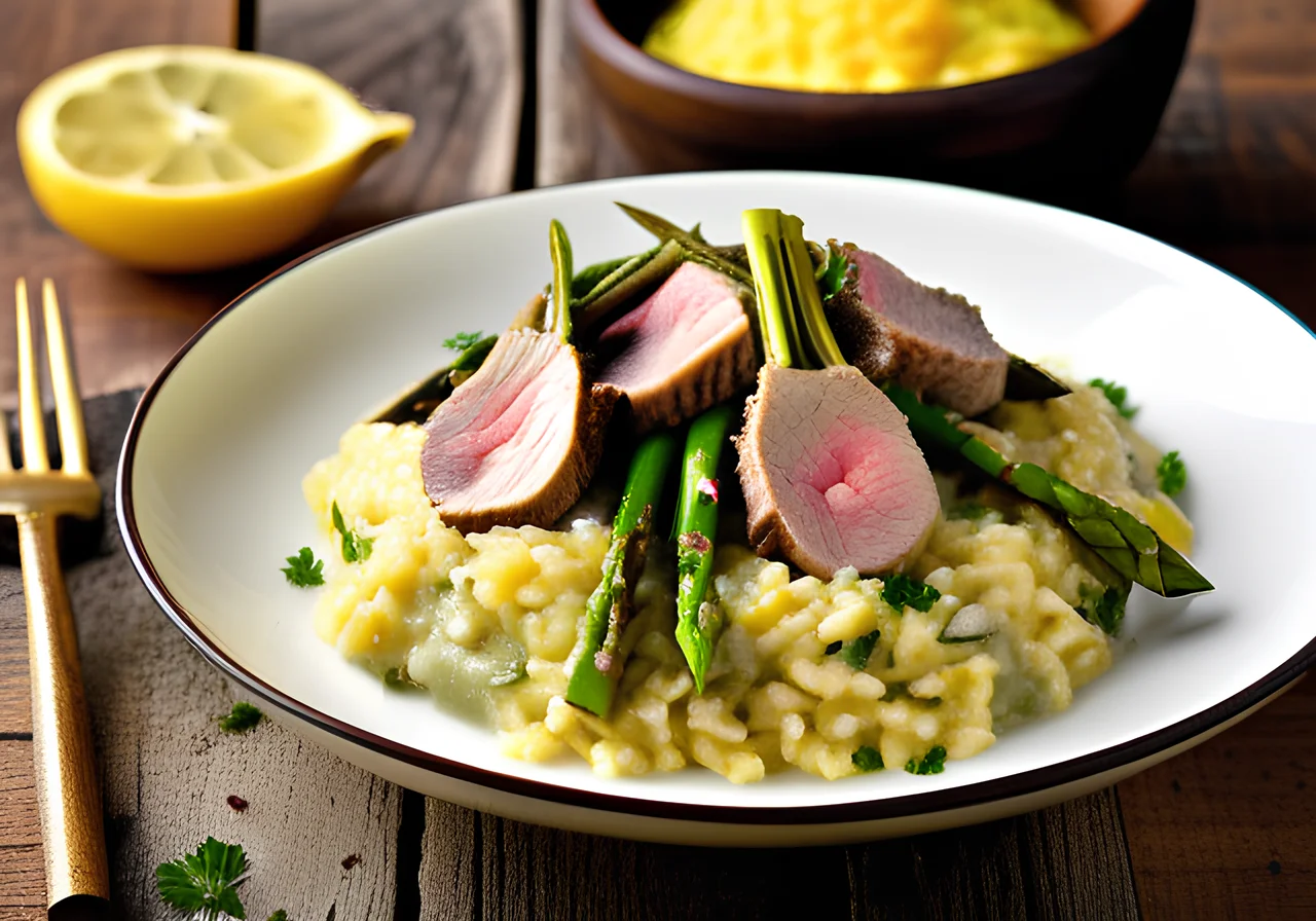 Lamb Asparagus Risotto