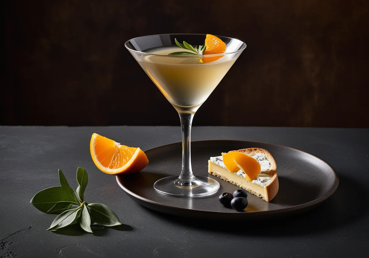 Martini with Cheese Bites