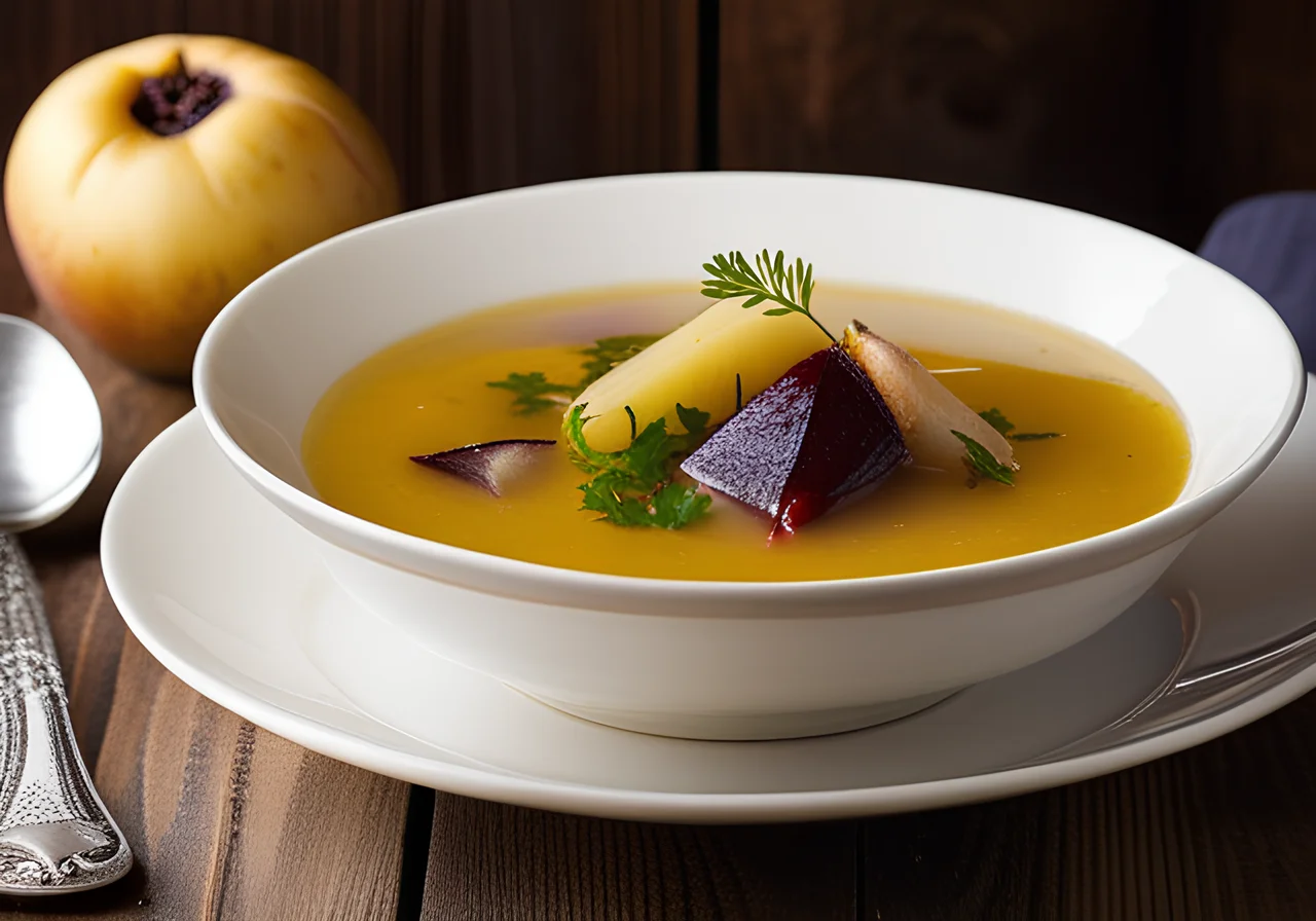 Soup with Swede and Goose Meat