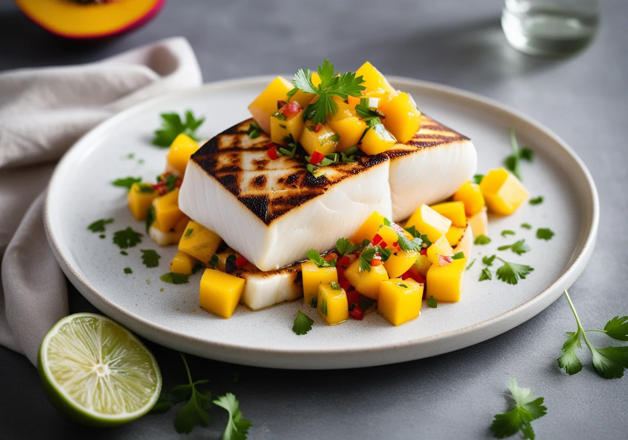 Halibut with Fruity Salsa