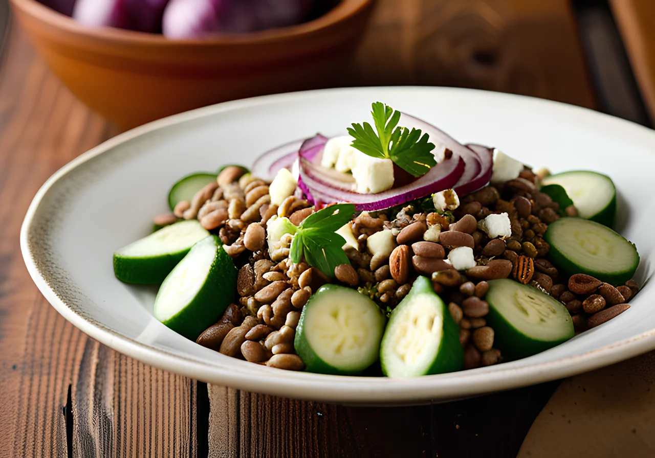 Warm Lentil Salad with Feta