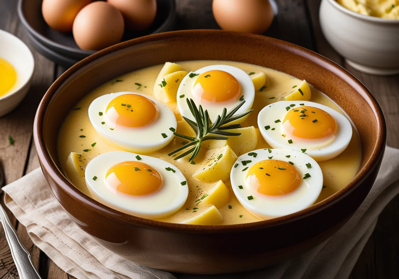 Potatoes with Egg and Mustard Sauce