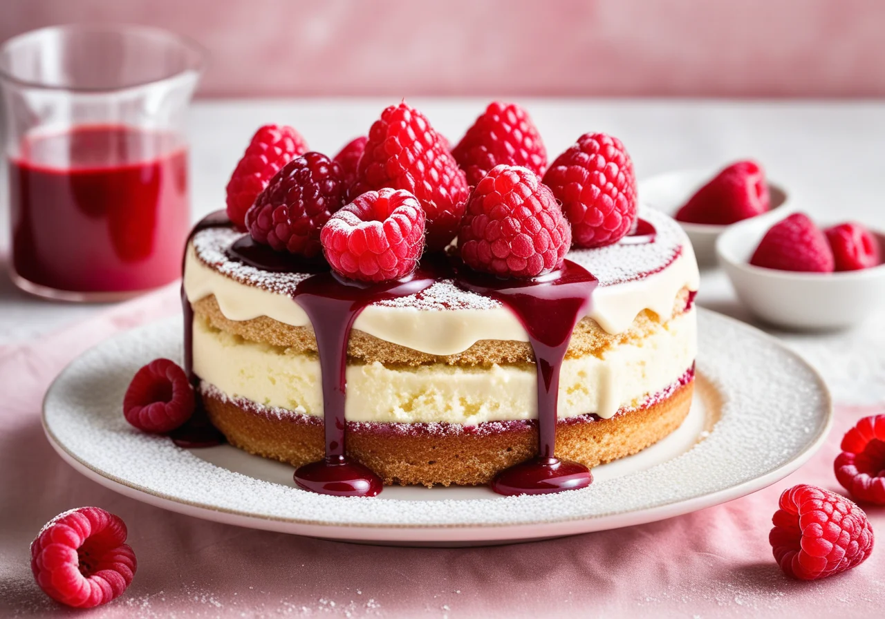 Cream Cake with Berries
