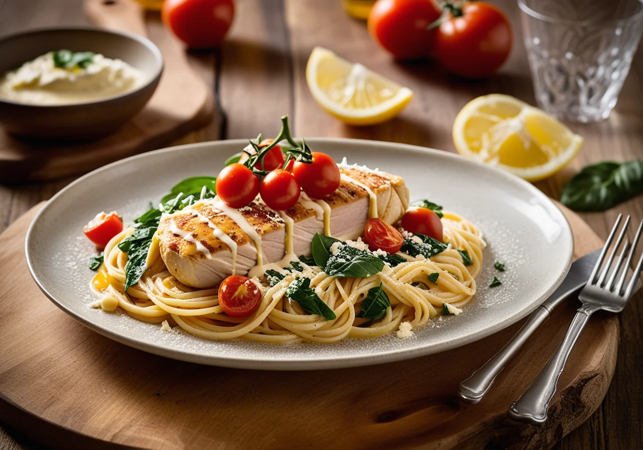 Pasta with Chicken and Tomatoes
