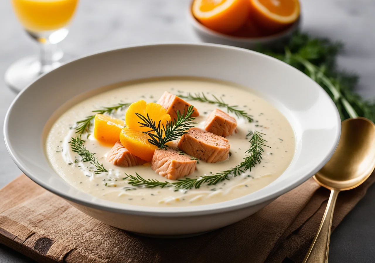 Cauliflower Salmon Soup