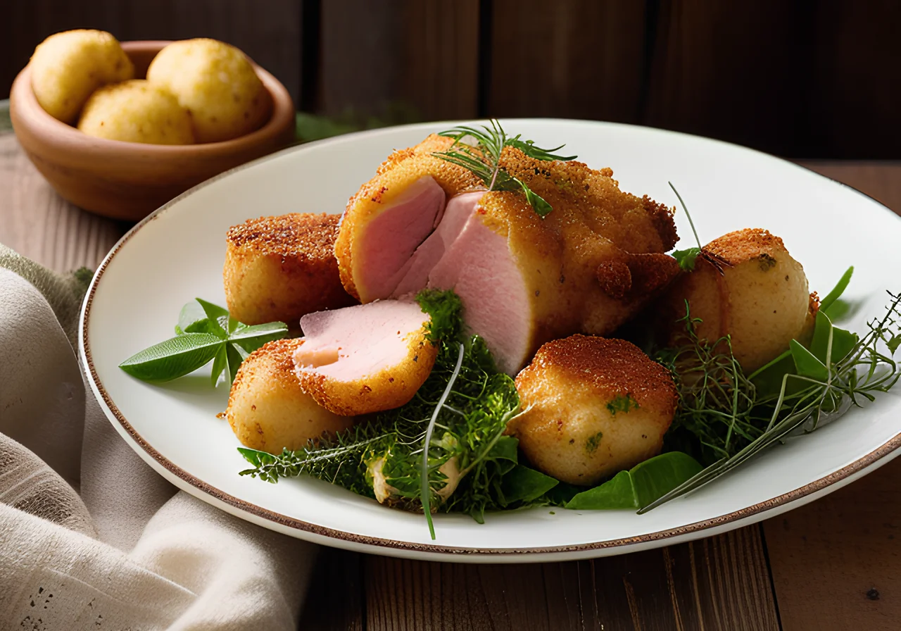 Suckling Pig Roast with Potato Dumplings