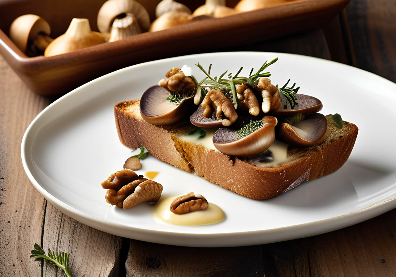 Baked Mushroom Toast