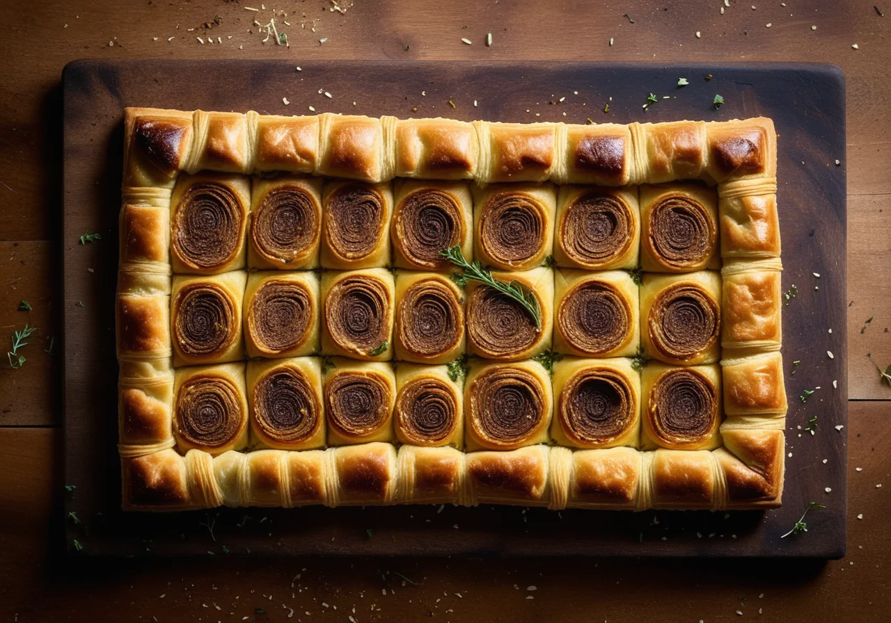 Cabbage Mushroom Puff Pastry