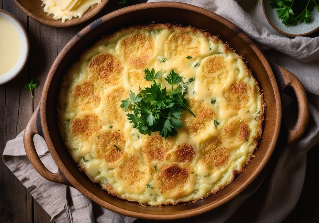 Potato Wild Garlic Gratin