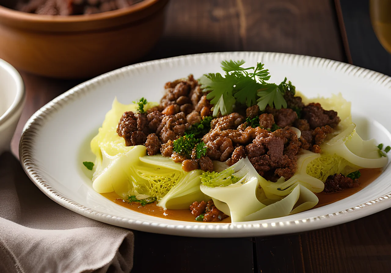 Layered Cabbage with Ground Beef